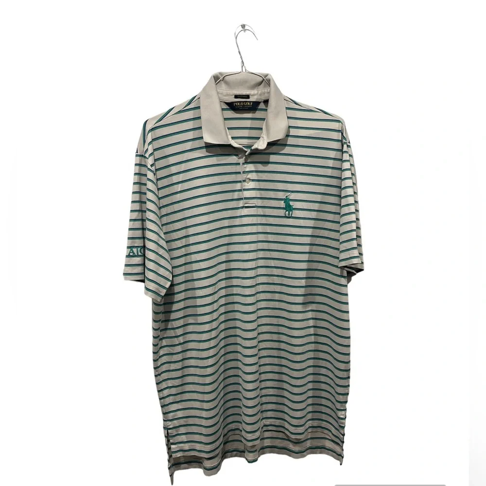 Polo Golf Ralph Lauren Shirt Mens XL Big Pony Button Polyester Cotton Blend‎ EUC
